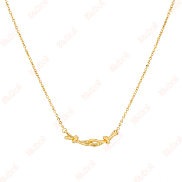 gold necklace simple style cross chain